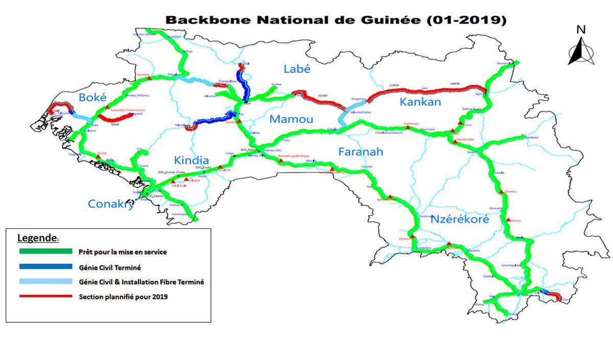 幾內亞國家光纖骨干項目已經完成 光纖網絡總長度達4352公里