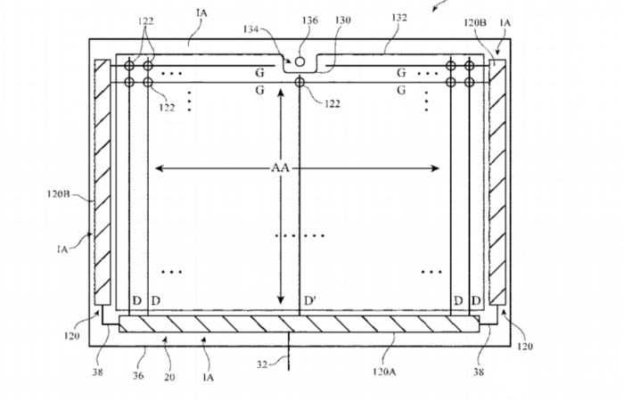 苹果带有横向刘海屏的iPad新专利
