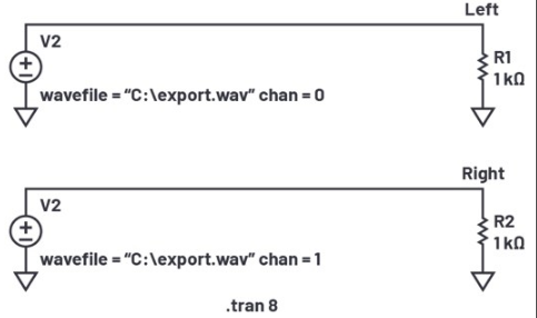 LTspice音频WAV文件：使用立体声和加密语音消息