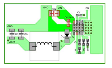 PCB板布局之输入电容器和二极管的配置