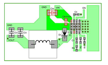 PCB板布局之輸入電容器和二極管的配置