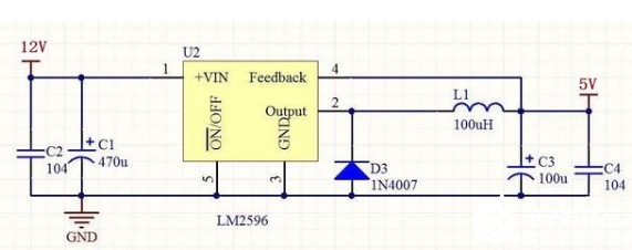 使用dcdc模块1205模块实现12v转5v输出,使用1205模块进行电压转换原理