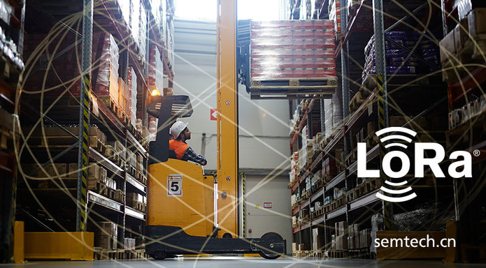 Semtech的LoRa®器件可跟踪托盘的位置,...