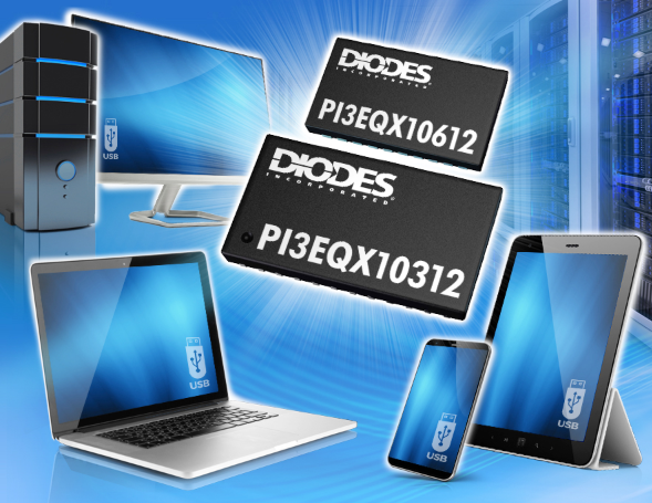 Diodes推出PI3EQX10612/PI3E...