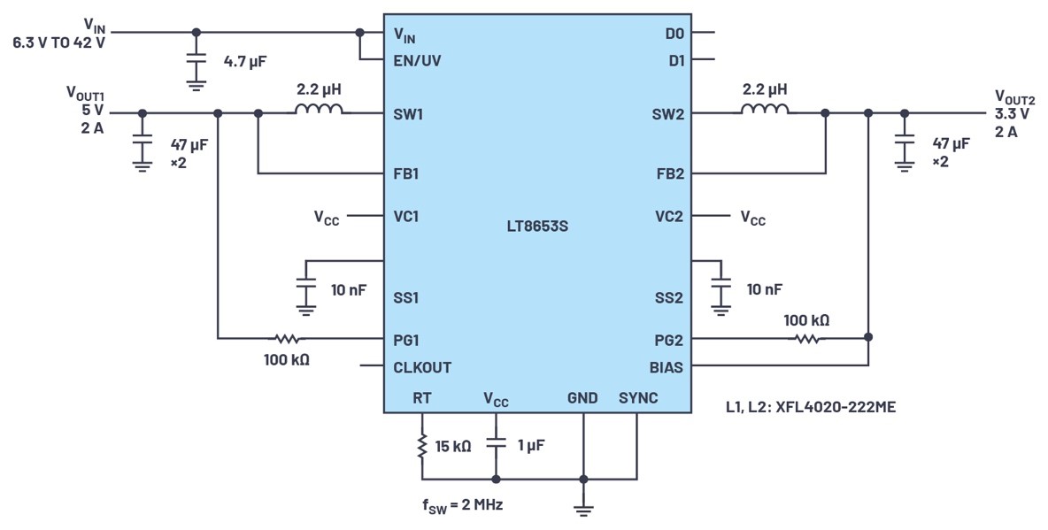 具有6.2 μA静态电流的双通道、42 V、2 ...