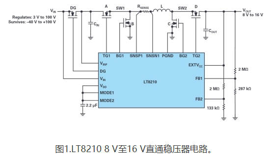 開關降壓-升壓控制器，具備直通功能可消除開關噪聲