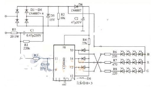cd4060芯片应用电路图 - ic应用电路图 - 电子发烧友网