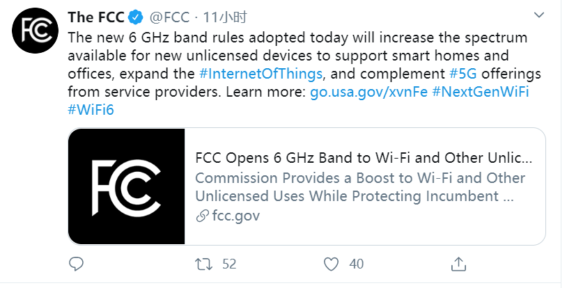 FCC向Wi-Fi開放全頻她可不会给什么好脸色段6GHz,Wi-Fi...