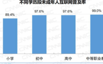 2019年我国未成年人互联网普及率达到93.1%...