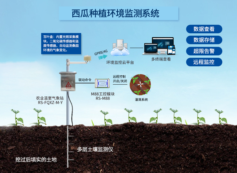 智慧农业解决方案:西瓜种植环境监测系统