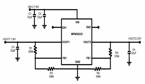 MPM38222帶來了一種簡單緊湊的光模塊電源解決方案