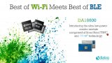 Dialog推出首款Wi-Fi + BLE組合模...