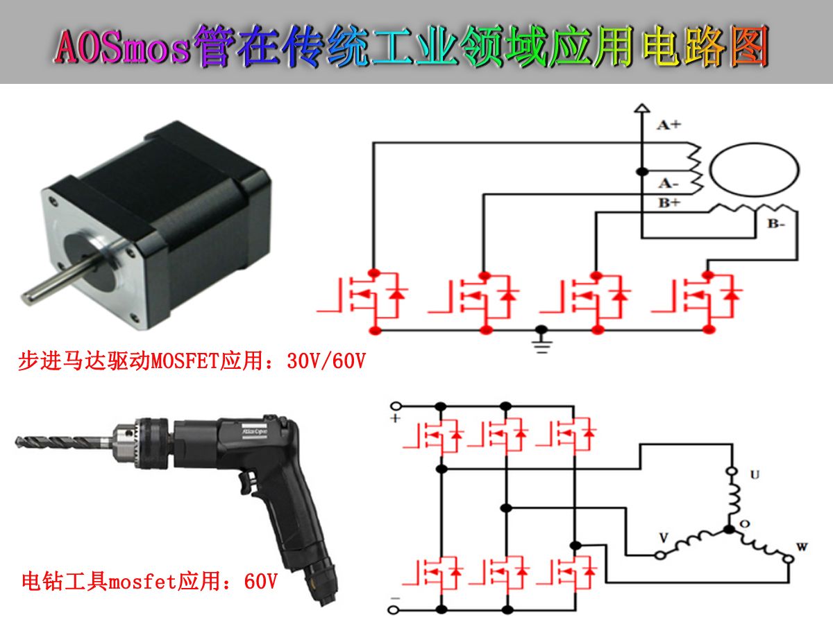 五大行业领域应用MOSFET电路原理图——AOS mos管