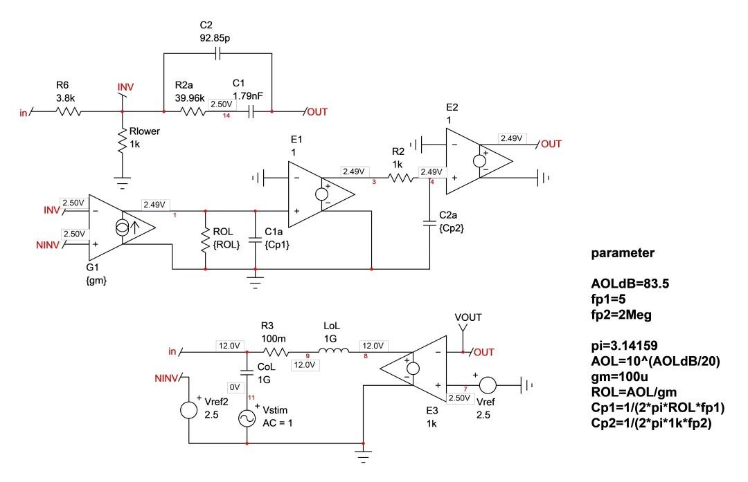 误差电压可通过使用叠加定理将Vout设置得出吗？