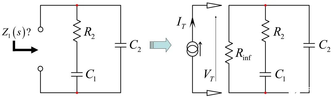 电容C1短路，C2端的电阻是多少？