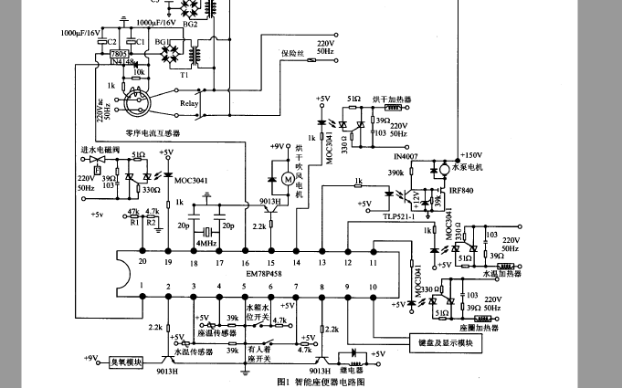 使用em78p458单片机设计智能坐便器的资料说明