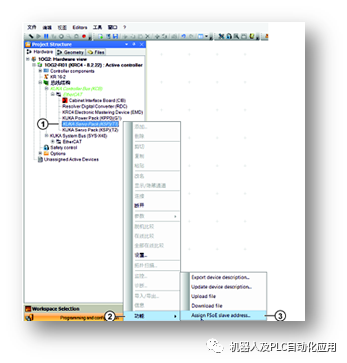 机器人通过哪个端口将 WorkVisual PC 连接到控制系统上？