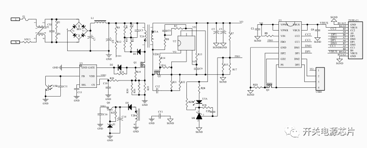 U6201电源芯片应用简图