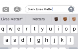 iOS鍵盤現在會提示Black Fist表情符號...