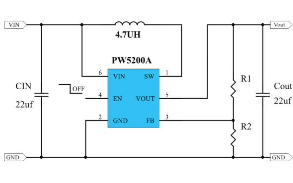 PW5200和PW5200C高效升压DCDC调节器的数据手册