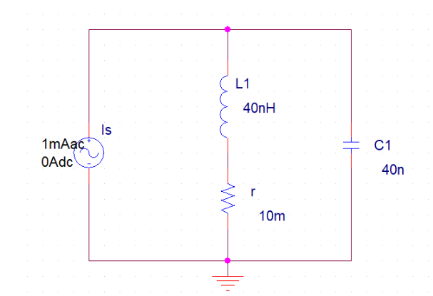 一階LC電路的仿真設(shè)計案例