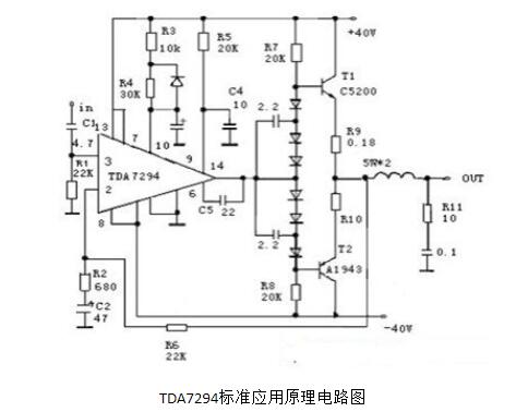 TDA7294集成电路标准应用电路