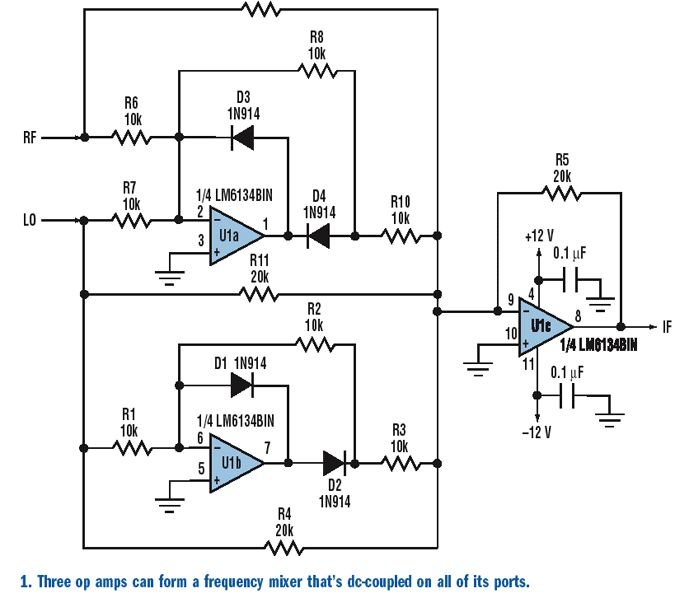 利用运算放大器实现改善混频器的性能设计