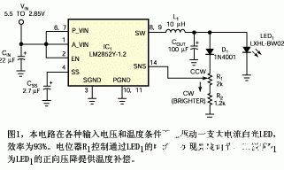 采用开关稳压器对LED偏置点进行合理控制