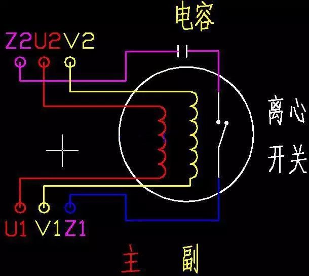 倒顺开关控制的单相电机正反转单相电机的画法还有一种顺便说一下