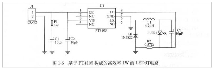 降壓轉(zhuǎn)換器PT4105的特性_引腳功能_驅(qū)動(dòng)電路