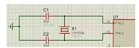 當單片機利用外部12MHZ晶振構成振蕩電路作為時鐘源的電源情況