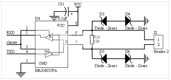 典型的rs485通讯电路图