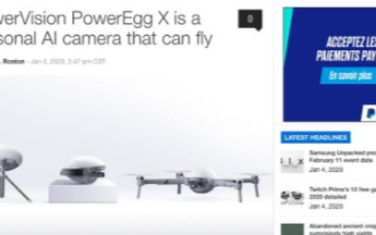 臻迪科技的PowerEgg X无人机产品搭载4K...
