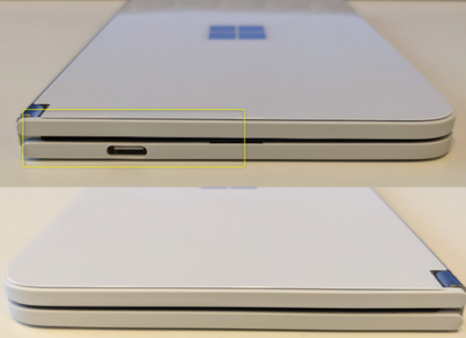 网友爆微软Surface Duo折叠屏手机充电十...