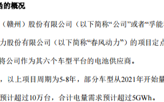 春风动力将孚能科技作为其六个车型平台的电池供应商