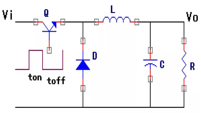 dc-dc开关电源变换器的原理图,buck变换器的基本拓扑形式