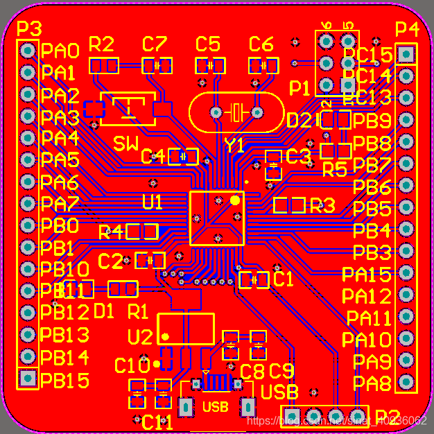 stm32f103c8t6最小系统-电子电路图,电子技术资料网站