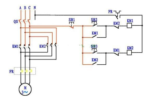 三相电机正反转控制电路图及原理详解9