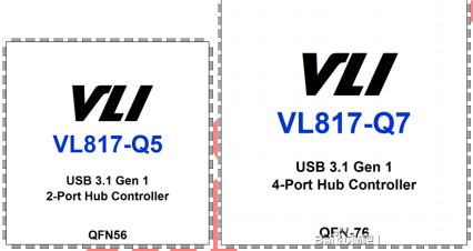 HUB控制芯片VL817S与其他型号的区别及改动