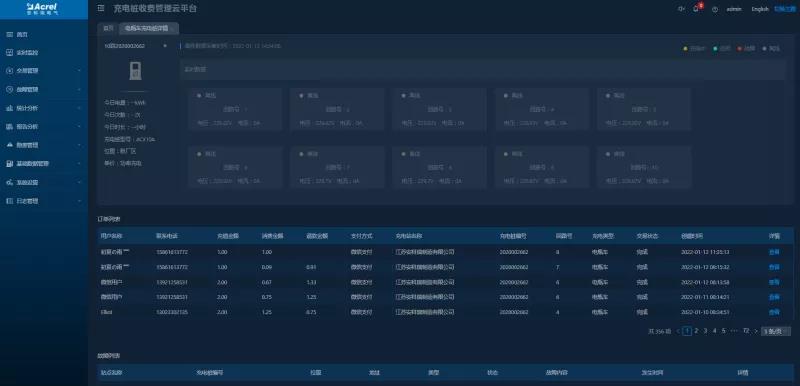 Acrel-9500电瓶车充电桩收费平台的应用案例