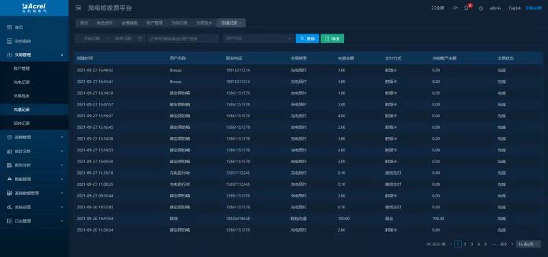 Acrel-9500电瓶车充电桩收费平台的应用案例