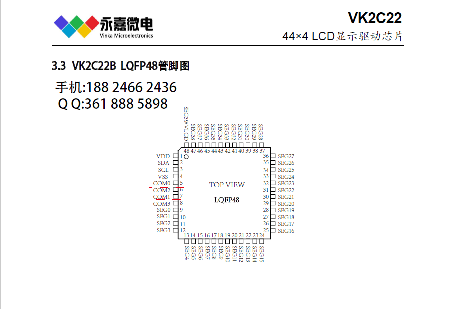 LCD/LED液晶控制器及驱动器系列芯片简介