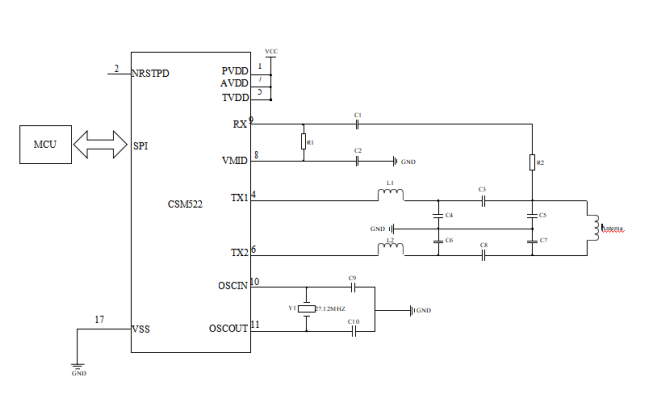 非接触式读写器芯片Ci522概述、特性及应用