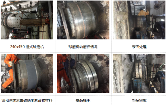 湿式格子型球磨机轴承位磨损后有效的维修方法
