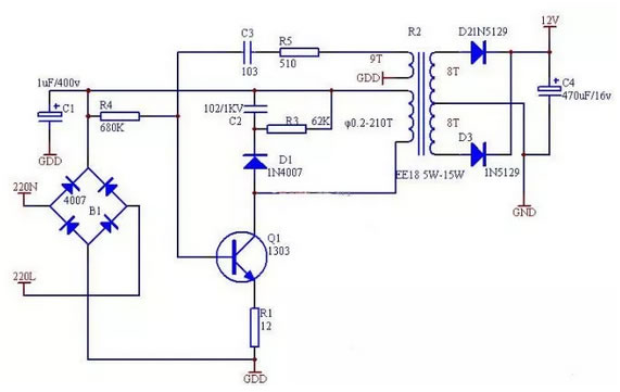 開關電源電路出現電感嘯聲原因和處理方法