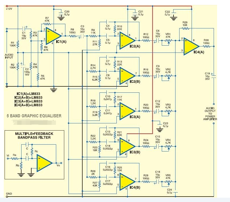 使用NE5532和LM833构建5<b class='flag-5'>频段</b><b class='flag-5'>图形</b><b class='flag-5'>均衡器</b><b class='flag-5'>电路</b>