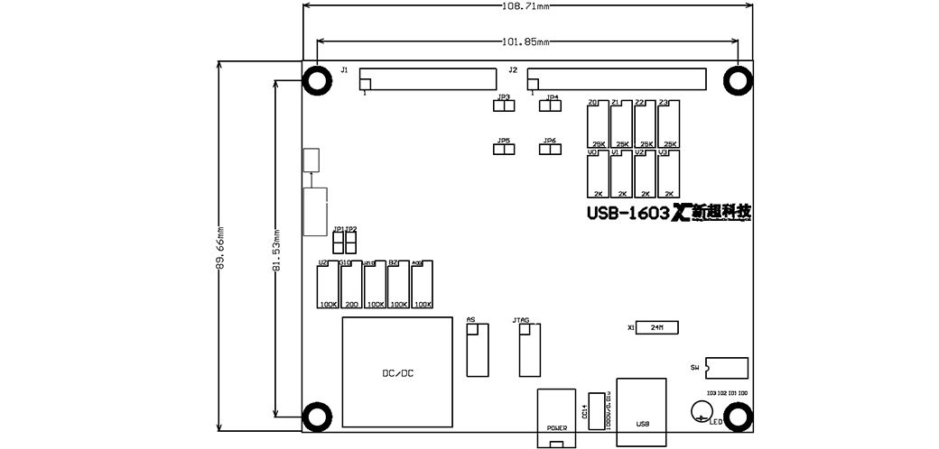 USB-1603多功能卡的功能及特点介绍