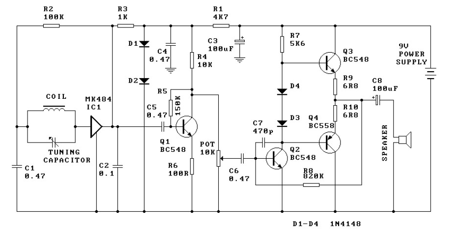 基于舊單ICMK484的AMRadio接收器電路圖分享