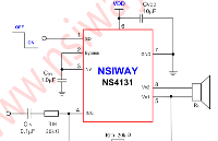 NS4131 AB類橋式輸出音頻功率放大器概述、特性及應用