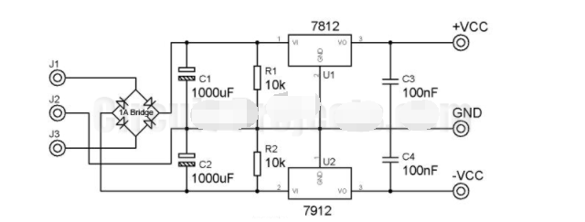 一種雙輸出穩(wěn)壓電源電路